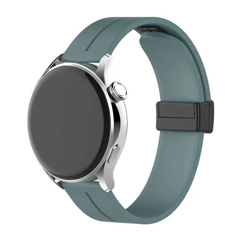 Applicable Watt4 Strap Silicone Magnetic Folding Buckle Watch Band - www.Shopthatapp.com