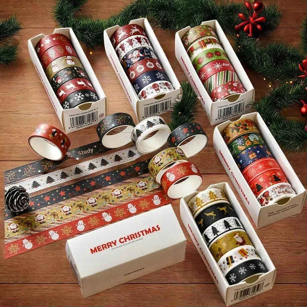 Creative Christmas Gift And Paper Adhesive Tape Journal Tape Christmas Decoration Material Cute Christmas Tape - www.Shopthatapp.com