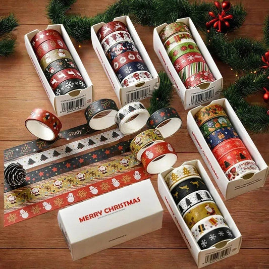 Creative Christmas Gift And Paper Adhesive Tape Journal Tape Christmas Decoration Material Cute Christmas Tape - www.Shopthatapp.com