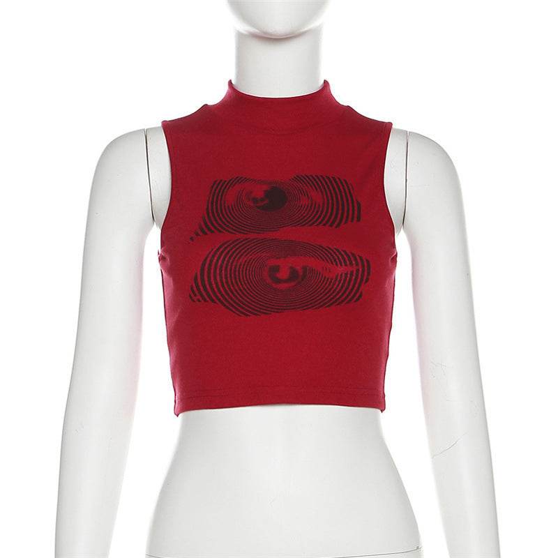 Summer New Women's Clothing Street Letters Printed Cropped Tank Top Women - www.Shopthatapp.com