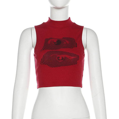 Summer New Women's Clothing Street Letters Printed Cropped Tank Top Women - www.Shopthatapp.com