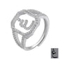 Fashion Micro Inlaid Zircon Arab Letters Ring for women - www.Shopthatapp.com