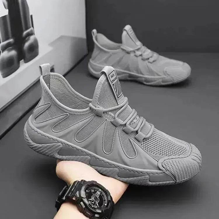 Breathable Mesh Sports Shoes Casual Lace-up Sneakers Men Non-slip Shoes - www.Shopthatapp.com