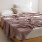 Waffle Cotton Yarn Air Conditioner Summer Cooling Duvet Solid Color Dormitory Comforter - www.Shopthatapp.com
