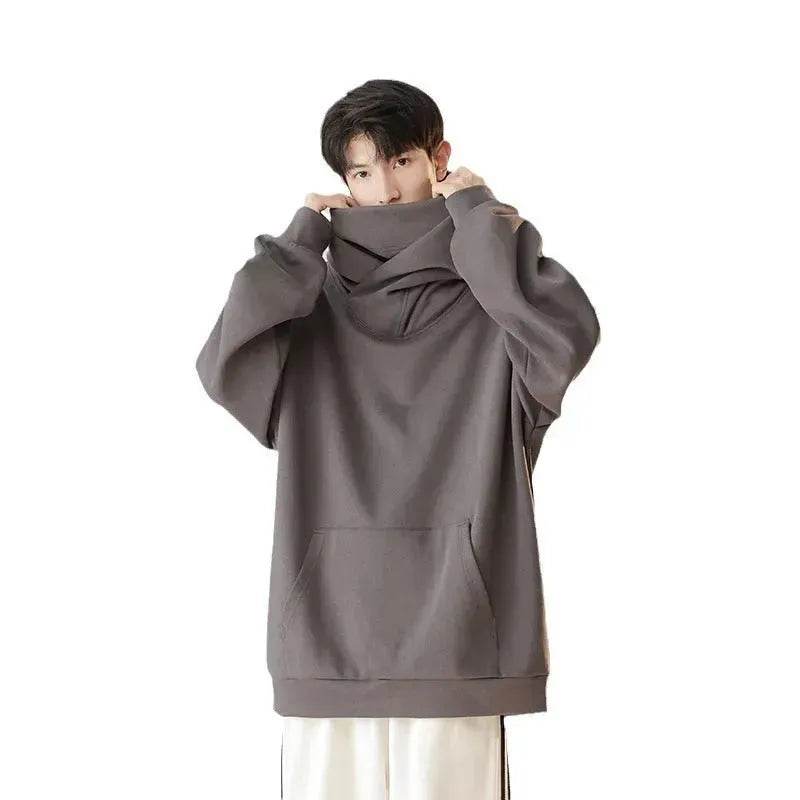 Autumn Winter Oversized Turtleneck Hoodie  Pullover for mens - www.Shopthatapp.com