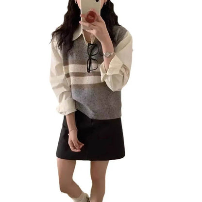Cashmere Sleeveless V-neck Knitted Sweater Vest top for women - www.Shopthatapp.com