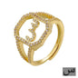 Fashion Micro Inlaid Zircon Arab Letters Ring for women - www.Shopthatapp.com