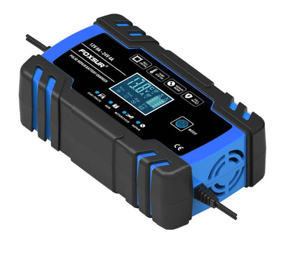 Universal  LCD Display Smart Battery Charger For Motorcycles, Cars, Trucks - www.Shopthatapp.com