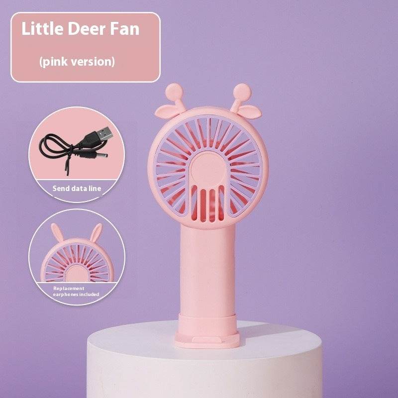 Small Handheld Fan Desktop Cartoon Mini Electric Usb Student Portable Gift - www.Shopthatapp.com