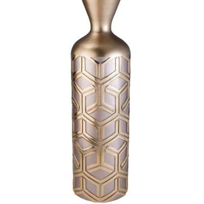 22 Tall Polyresin Decorative Vase, Weave Rose Gold Design - www.Shopthatapp.com