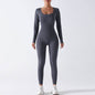 Seamless Long Sleeve Yoga Jumpsuit Bodycon Women Activewear Athleisure Romper - www.Shopthatapp.com