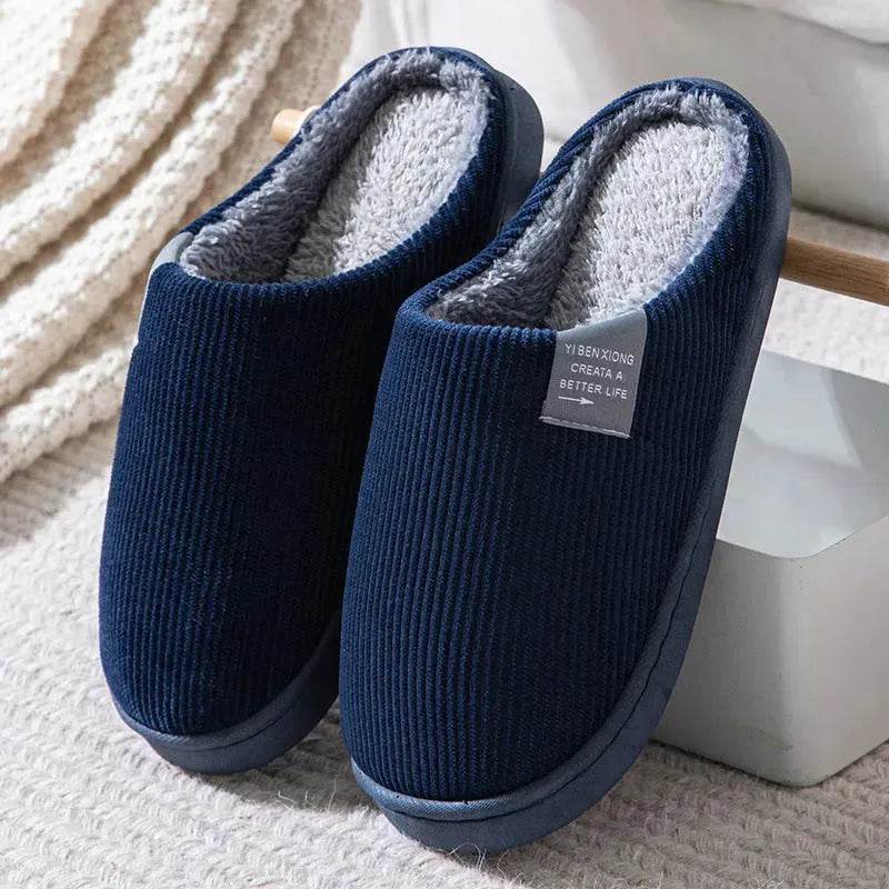 Winter Non-slip Plus Velvet Cotton Slippers - www.Shopthatapp.com