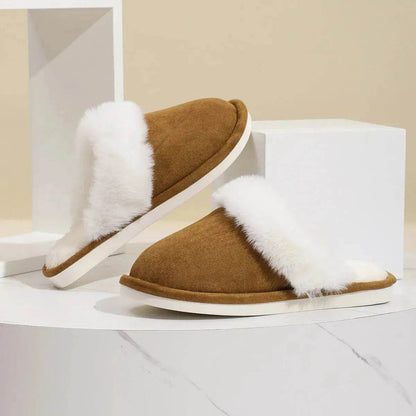 Winter Warm Plush Slippers Home Indoor Non-slip Bedroom Floor Soft Fuzzy Slipper For Couple Fashion Solid House Shoes - www.Shopthatapp.com
