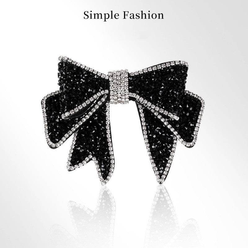 Spring Rhinestone Bow Hair Clip Barrette - www.Shopthatapp.com
