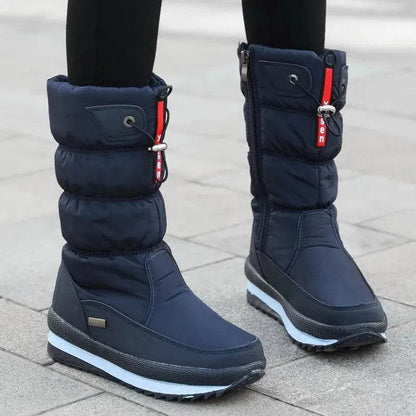 Winter boots New Plus Velvet Thick Cotton Shoes Thermal Middle Tube Waterproof Non-slip Boots - www.Shopthatapp.com