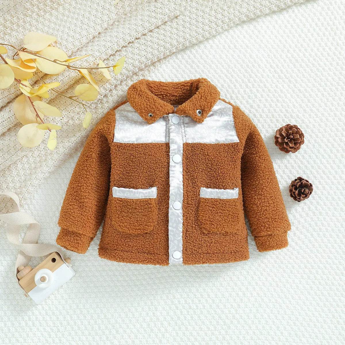 Children's New Zipper Cute Polar Sherpa Fleece Winter Jacket Kids - www.Shopthatapp.com