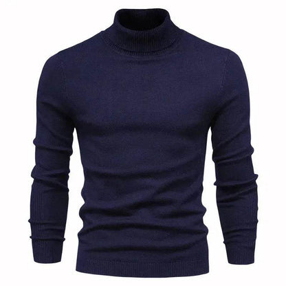 Men's Plain Slim Pullover Polo Sweatshirt Turtleneck Sweater Winter Casual Tops Men - www.Shopthatapp.com