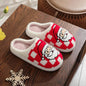 New Christmas Plaid Santa Claus Slippers Winter Indoor Non-slip Floor Bedroom Fuzzy House Shoes For Women Home Slipper - www.Shopthatapp.com