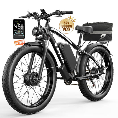 E·BYCCO 24'' EB10 Peak 5000W 52V 32Ah Dual Motors Electric Bike for Women and Men - www.Shopthatapp.com