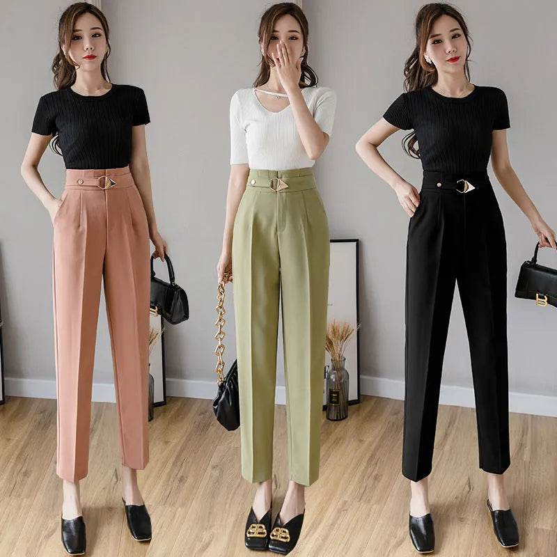 High-waisted Women's Trousers And Small Trousers - www.Shopthatapp.com