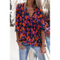 Women Casual Spring Summer New Style Blouse top Printing V-Neck Long-Sleeved - www.Shopthatapp.com