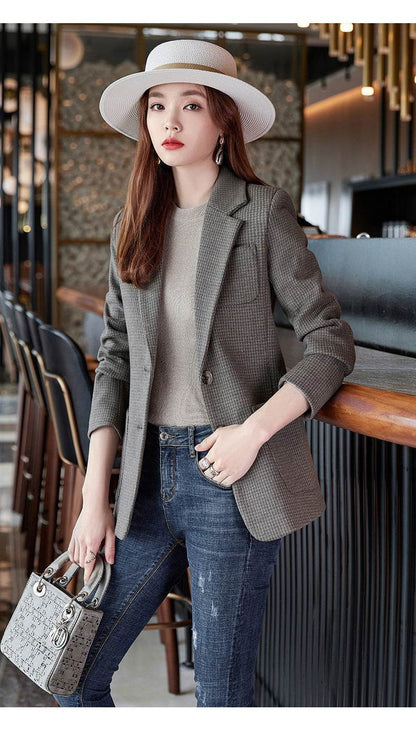 Professional office Business Tweed Blazer Women - www.Shopthatapp.com