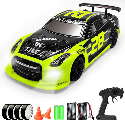 Racent 1/14 Scale High-Speed RC Drift Car with LED Lights - www.Shopthatapp.com