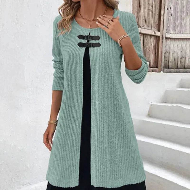 Winter Cashmere  Slim Fit Midi Flared Sweater Dress - www.Shopthatapp.com