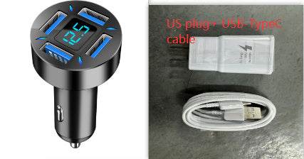 Four-port Car Charger 4USB Car Charger - www.Shopthatapp.com
