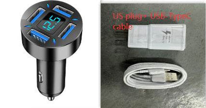 Four-port Car Charger 4USB Car Charger - www.Shopthatapp.com