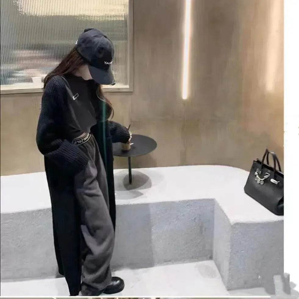 New Style Women Autumn Winter Fleece Long Kimono Sweater Jacket coat - www.Shopthatapp.com