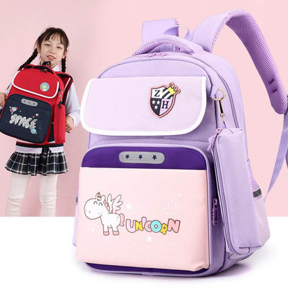 Primary School Large Capacity Spine Supportive Canvas Backpack for school - www.Shopthatapp.com