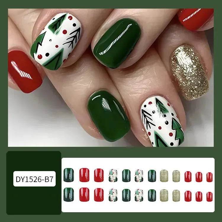 24pcs Christmas False Nail Decal stickers - www.Shopthatapp.com
