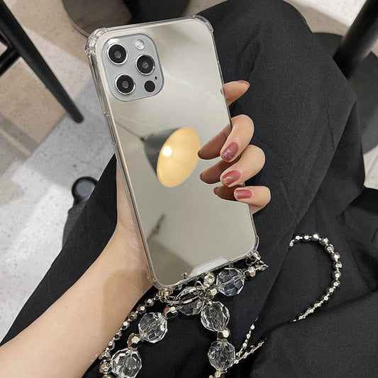 Luxury women wristband iphone case Makeup mirror phone case - www.Shopthatapp.com