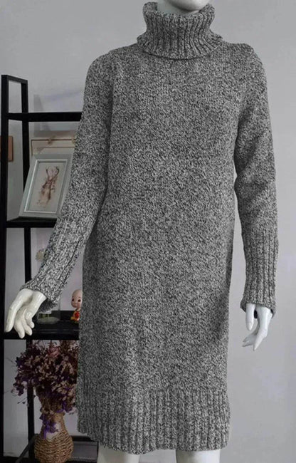 Autumn Winter Cashmere Mini High Neck Sweater Dress - www.Shopthatapp.com