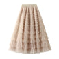 Cake Skirt Women's White Gauze long Layered tulle Skirt - www.Shopthatapp.com