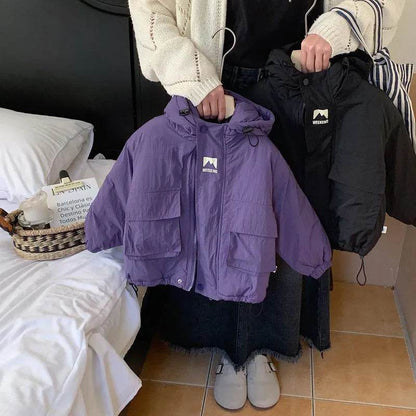 Children Fashion Personality Hoodie Padded Windproof  Winter Coat Jacket Kids - www.Shopthatapp.com