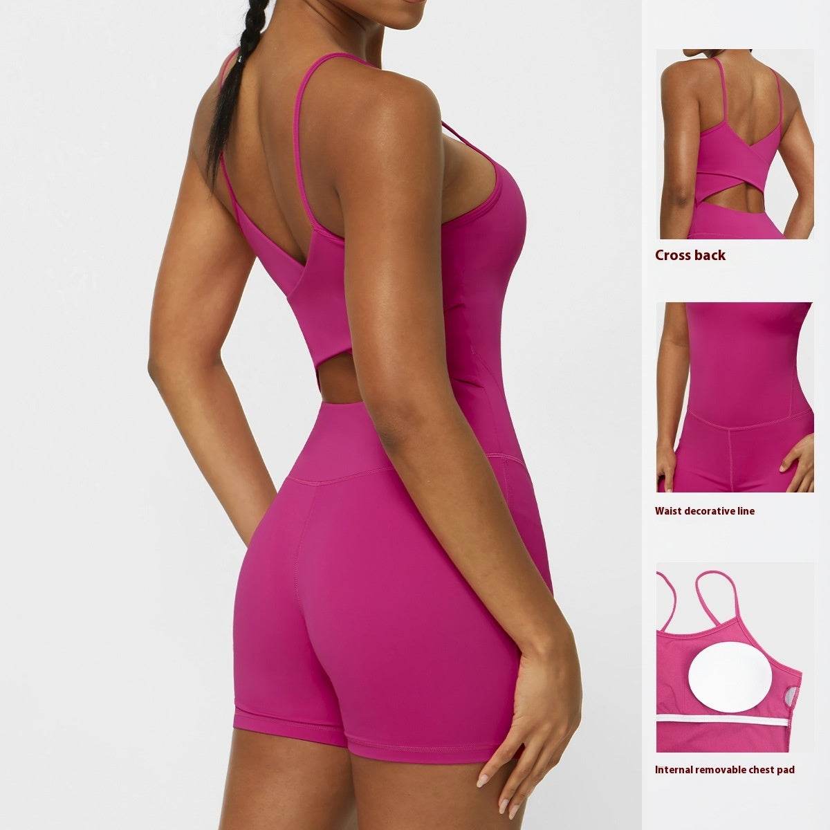 Sleeveless Bodycon Exercise Workout Gym Romper Women Short Workout Jumpsuit Yoga Jumpsuit - www.Shopthatapp.com
