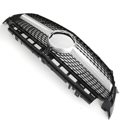 Diamond Silver Edge Front Grille For 2016 To 2019 Mercedes-Benz W213 E300 E400 - www.Shopthatapp.com