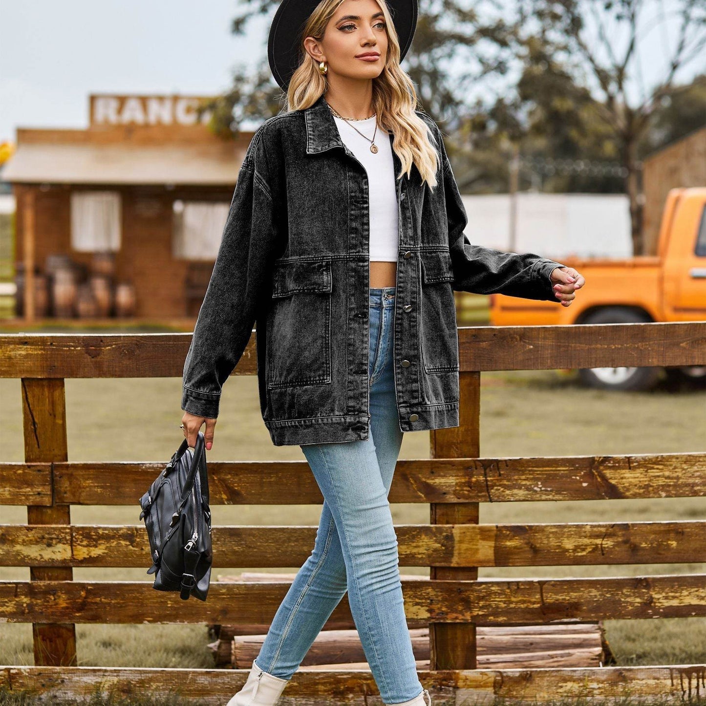 Casual Jean Jacket – Street Fashion Loose Fit Denim - www.Shopthatapp.com