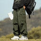 Autumn And Winter Straight Casual Wide-leg Corduroy Baggy Cargo Pant Overalls Men - www.Shopthatapp.com
