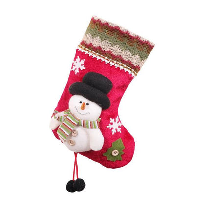 Christmas Stockings Gift Bag Flannel Small Size Hanging Decorations - www.Shopthatapp.com