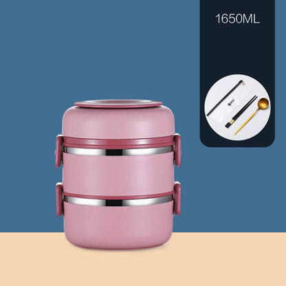 304 Stainless Steel Multi-layer Thermal insulated lunch container - www.Shopthatapp.com
