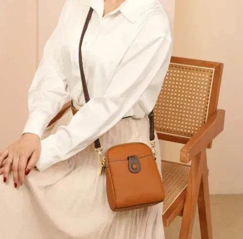 Lychee Pattern Mobile Phone Bag Small High Quality Leather Crossbody Bags For Women Wallet - www.Shopthatapp.com