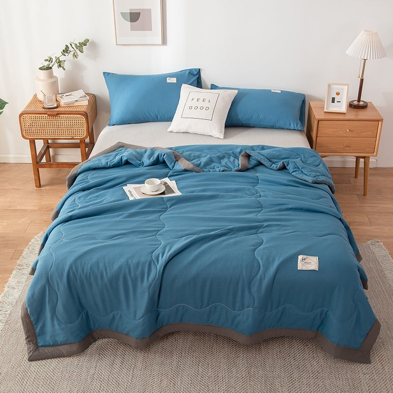 Pure Color Washed Cotton Summer Air Conditioning Duvet - www.Shopthatapp.com