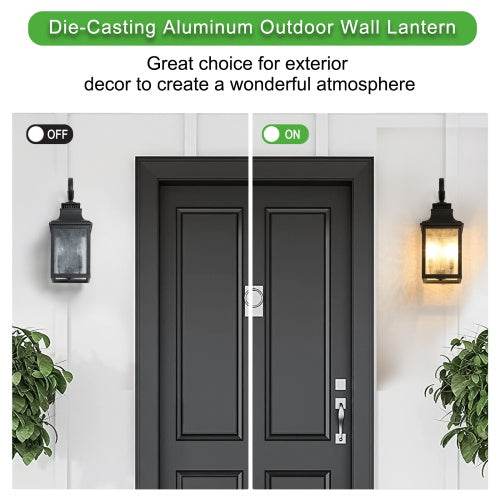 Large Outdoor Glass Wall Light Supports Many Types Of Bulbs -2 Packs - www.Shopthatapp.com