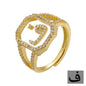 Fashion Micro Inlaid Zircon Arab Letters Ring for women - www.Shopthatapp.com