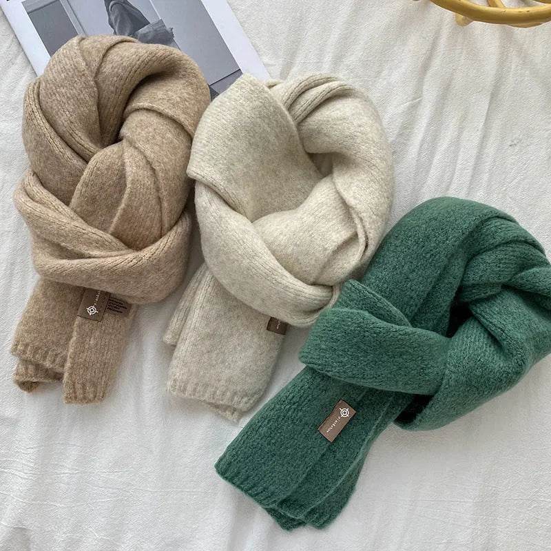 Women's Sweet Version Fleece Solid Scarf Autumn And Winter - www.Shopthatapp.com