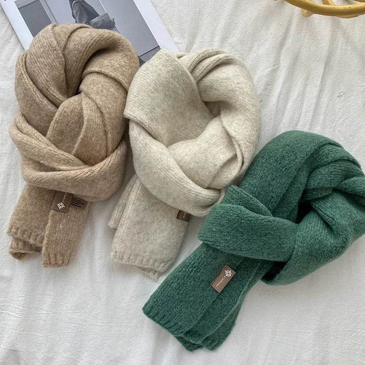 Women's Sweet Version Fleece Solid Scarf Autumn And Winter - www.Shopthatapp.com