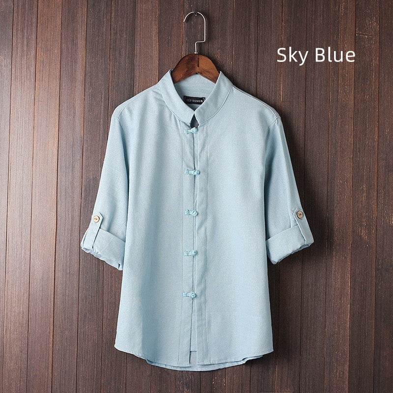 Men's Linen Vintage Plus Size Shirt - www.Shopthatapp.com
